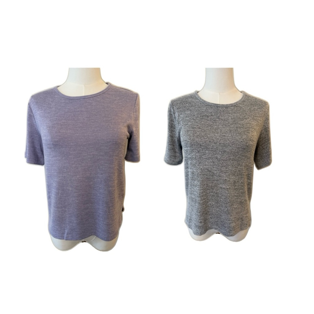 Banana Republic Luxespun T-Shirt Bundle – Light Purple & Heathered Gray